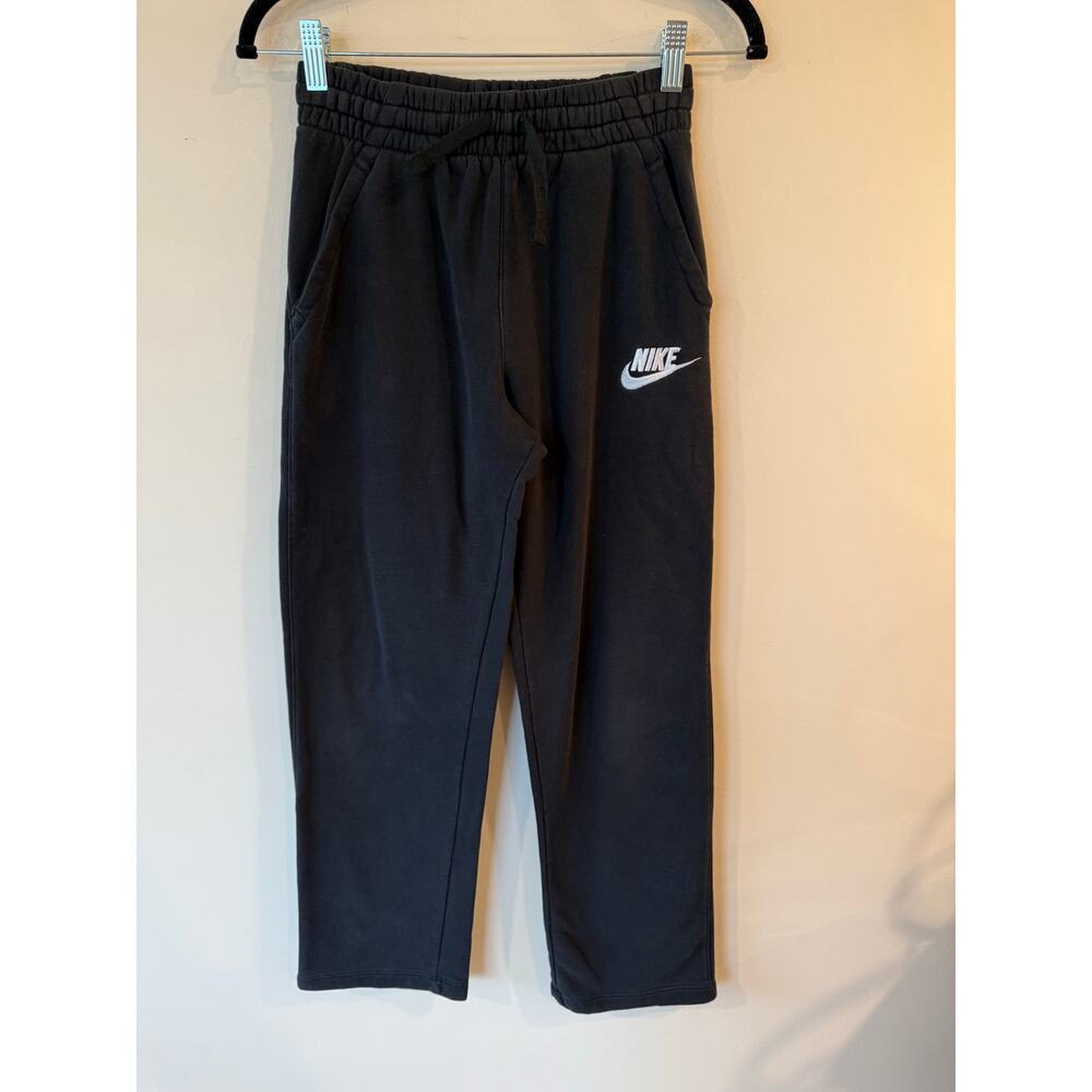 Nike Sweatpants Men's Black Swoosh Fleece Athletic Casual Drawstring Joggers